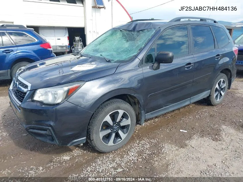 2017 Subaru Forester 2.5I VIN: JF2SJABC7HH484136 Lot: 40312753