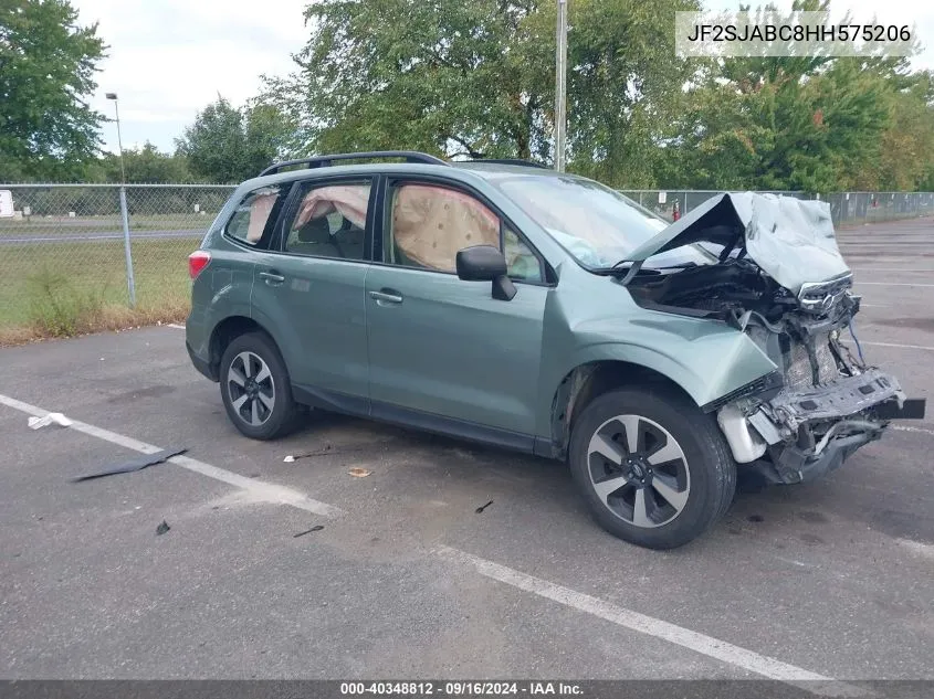 2017 Subaru Forester 2.5I VIN: JF2SJABC8HH575206 Lot: 40348812