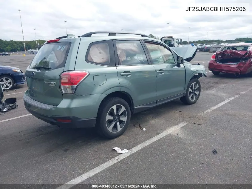 2017 Subaru Forester 2.5I VIN: JF2SJABC8HH575206 Lot: 40348812