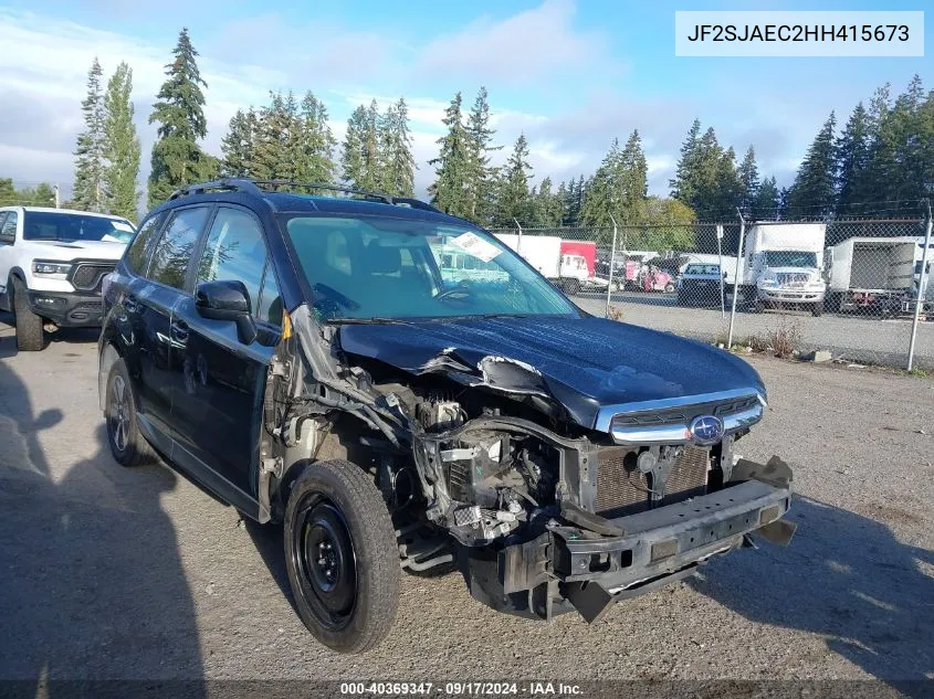 2017 Subaru Forester 2.5I Premium VIN: JF2SJAEC2HH415673 Lot: 40369347