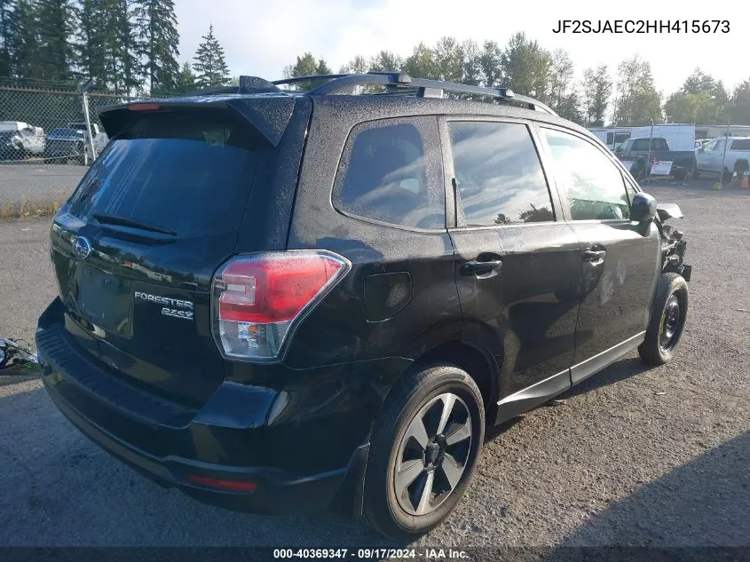 2017 Subaru Forester 2.5I Premium VIN: JF2SJAEC2HH415673 Lot: 40369347