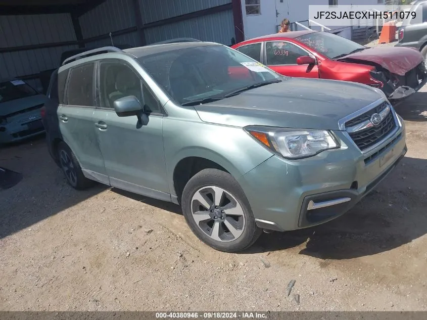 2017 Subaru Forester 2.5I Premium VIN: JF2SJAECXHH511079 Lot: 40380946