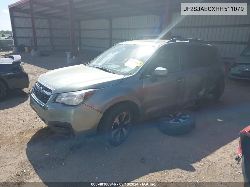 2017 Subaru Forester 2.5I Premium VIN: JF2SJAECXHH511079 Lot: 40380946