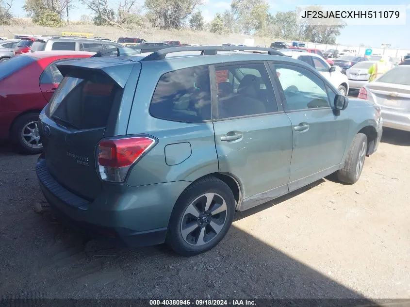 2017 Subaru Forester 2.5I Premium VIN: JF2SJAECXHH511079 Lot: 40380946