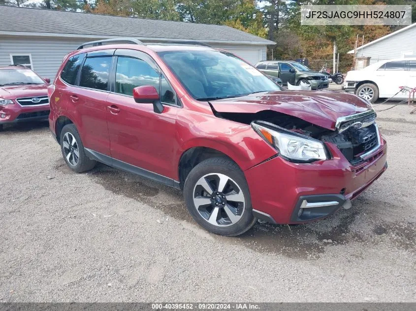 2017 Subaru Forester 2.5I Premium VIN: JF2SJAGC9HH524807 Lot: 40395452