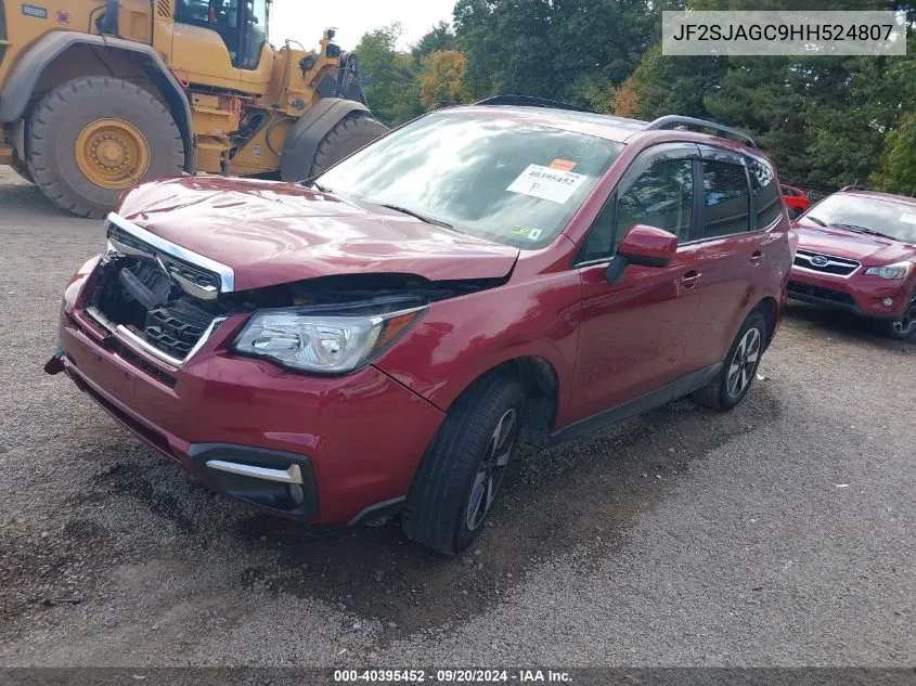 2017 Subaru Forester 2.5I Premium VIN: JF2SJAGC9HH524807 Lot: 40395452