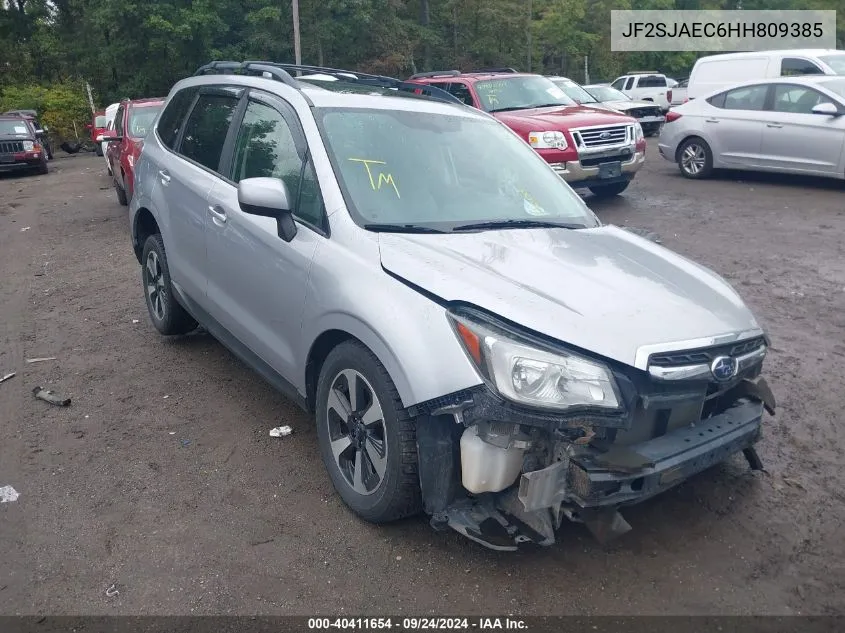 2017 Subaru Forester 2.5I Premium VIN: JF2SJAEC6HH809385 Lot: 40411654