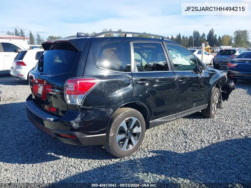 2017 Subaru Forester 2.5I Limited VIN: JF2SJARC1HH494215 Lot: 40413043