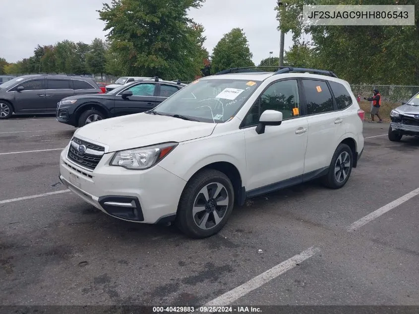 2017 Subaru Forester 2.5I Premium VIN: JF2SJAGC9HH806543 Lot: 40429883