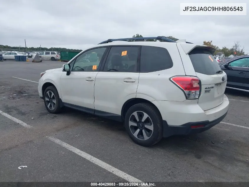 2017 Subaru Forester 2.5I Premium VIN: JF2SJAGC9HH806543 Lot: 40429883