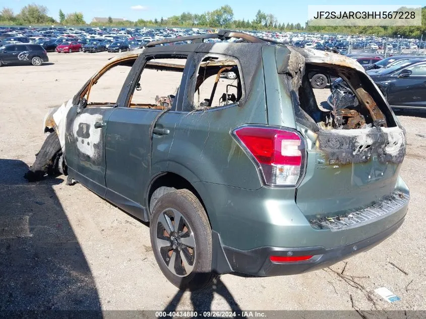 2017 Subaru Forester 2.5I Limited VIN: JF2SJARC3HH567228 Lot: 40434880