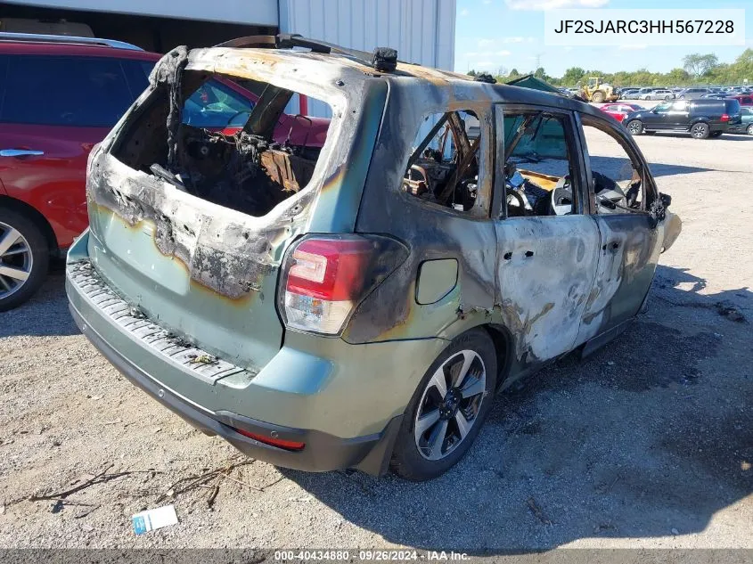 2017 Subaru Forester 2.5I Limited VIN: JF2SJARC3HH567228 Lot: 40434880