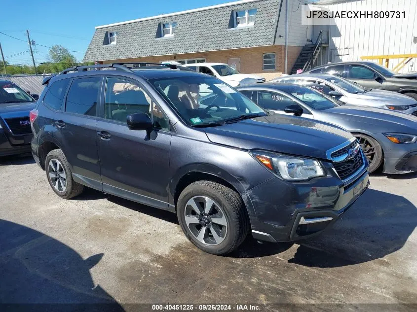 2017 Subaru Forester 2.5I Premium VIN: JF2SJAECXHH809731 Lot: 40451225