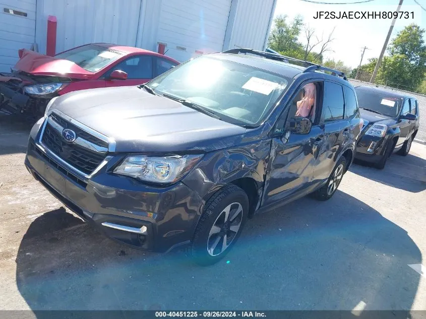 2017 Subaru Forester 2.5I Premium VIN: JF2SJAECXHH809731 Lot: 40451225