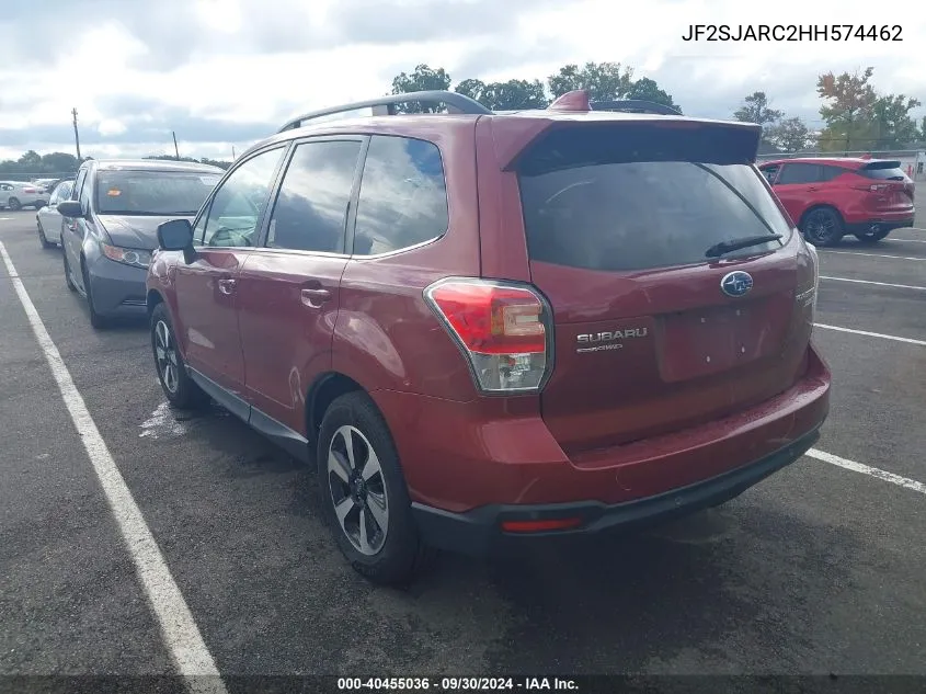 JF2SJARC2HH574462 2017 Subaru Forester 2.5I Limited