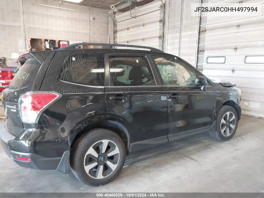 2017 Subaru Forester 2.5I Limited VIN: JF2SJARC0HH497994 Lot: 40460529