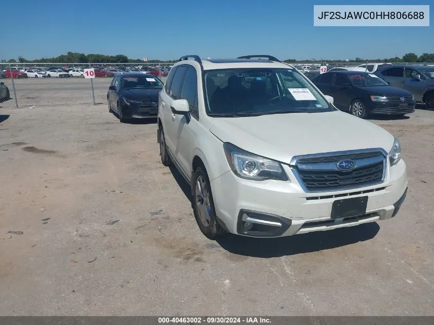 2017 Subaru Forester 2.5I Touring VIN: JF2SJAWC0HH806688 Lot: 40463002