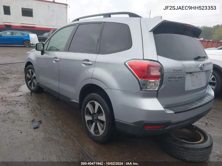 2017 Subaru Forester 2.5I Premium VIN: JF2SJAEC9HH523353 Lot: 40471942