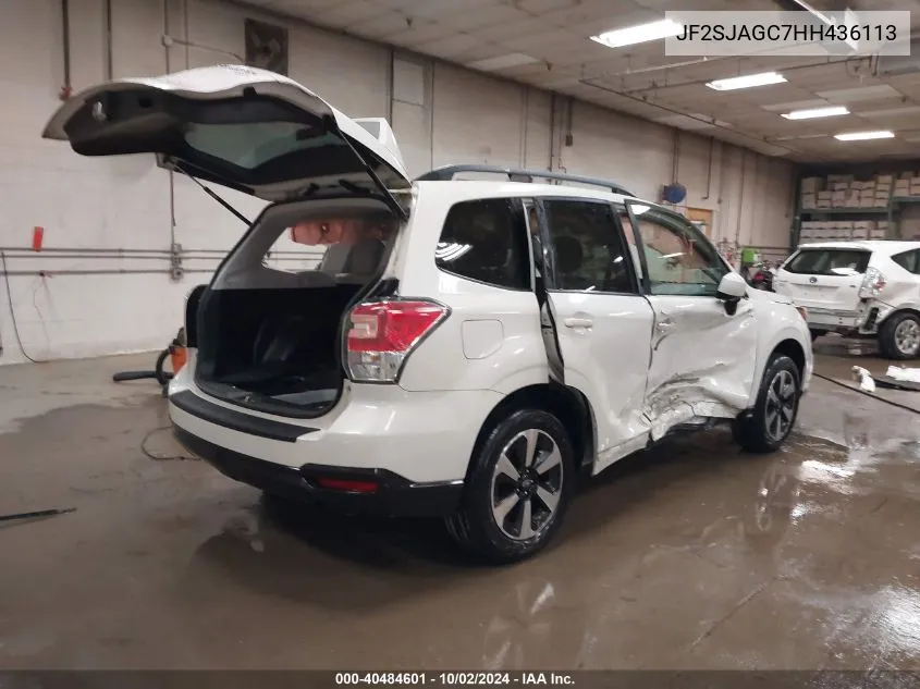 2017 Subaru Forester 2.5I Premium VIN: JF2SJAGC7HH436113 Lot: 40484601