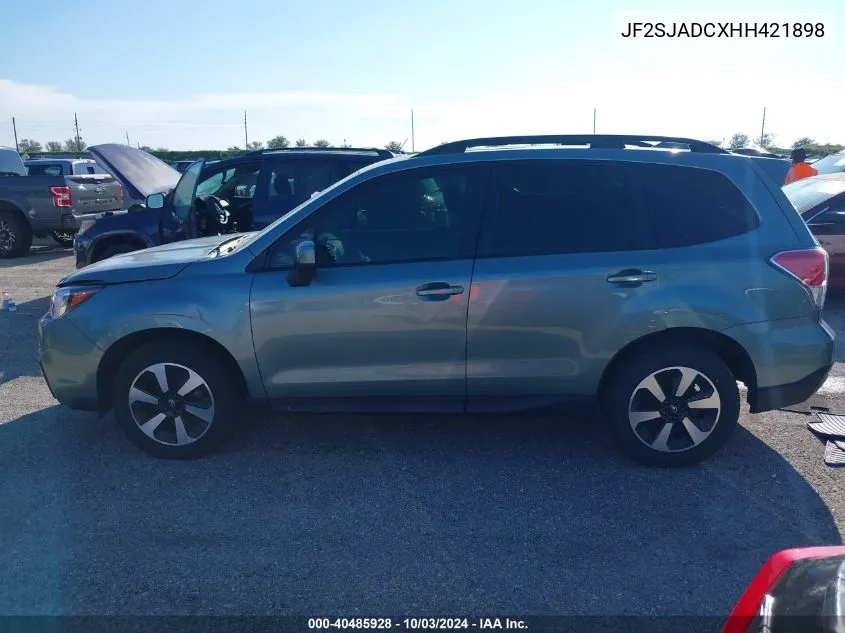 2017 Subaru Forester 2.5I Premium VIN: JF2SJADCXHH421898 Lot: 40485928