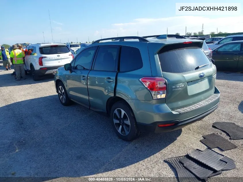 2017 Subaru Forester 2.5I Premium VIN: JF2SJADCXHH421898 Lot: 40485928