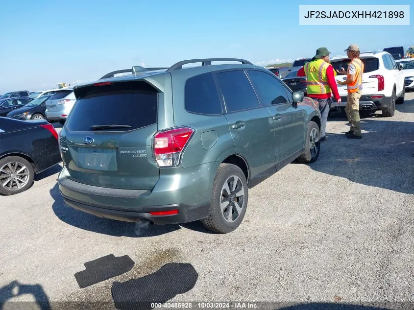 2017 Subaru Forester 2.5I Premium VIN: JF2SJADCXHH421898 Lot: 40485928