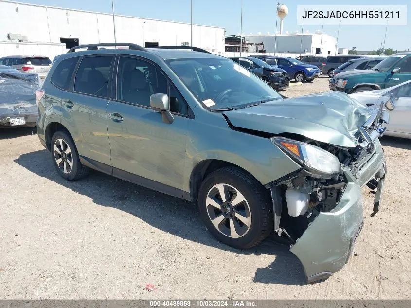 2017 Subaru Forester 2.5I Premium VIN: JF2SJADC6HH551211 Lot: 40489858