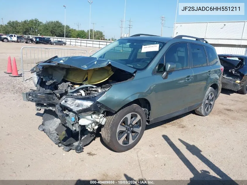 2017 Subaru Forester 2.5I Premium VIN: JF2SJADC6HH551211 Lot: 40489858