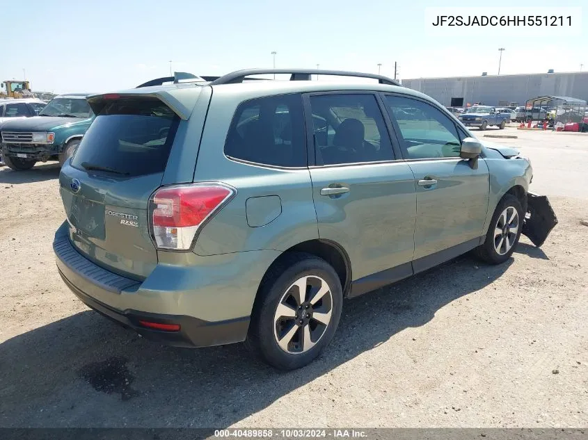 2017 Subaru Forester 2.5I Premium VIN: JF2SJADC6HH551211 Lot: 40489858