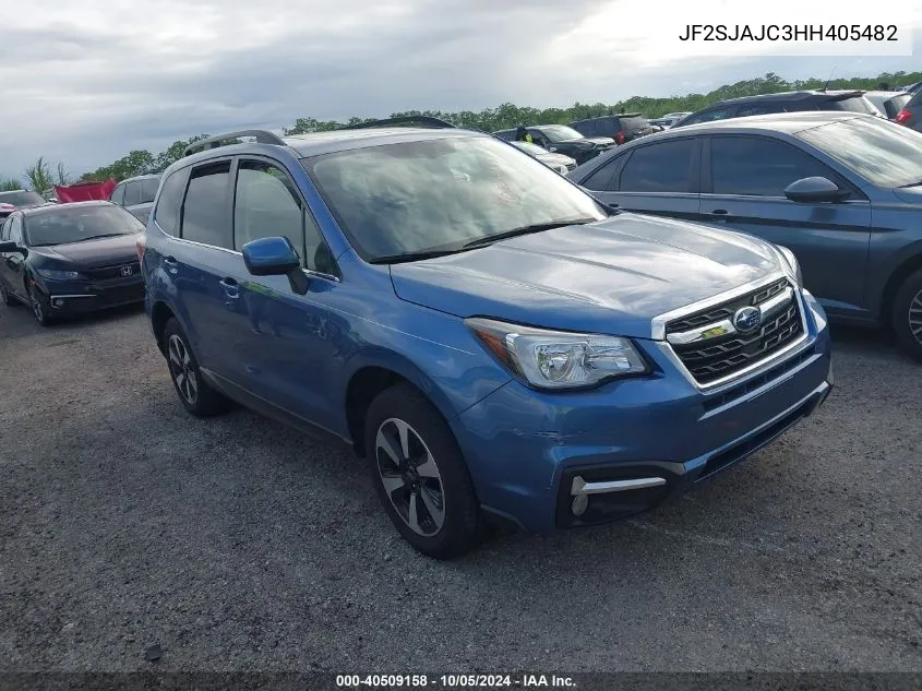 2017 Subaru Forester 2.5I Limited VIN: JF2SJAJC3HH405482 Lot: 40509158