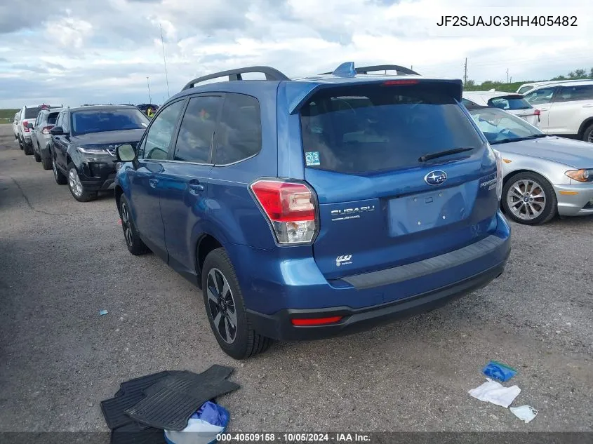 2017 Subaru Forester 2.5I Limited VIN: JF2SJAJC3HH405482 Lot: 40509158