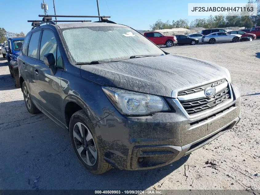 2017 Subaru Forester 2.5I VIN: JF2SJABC0HH471163 Lot: 40509903