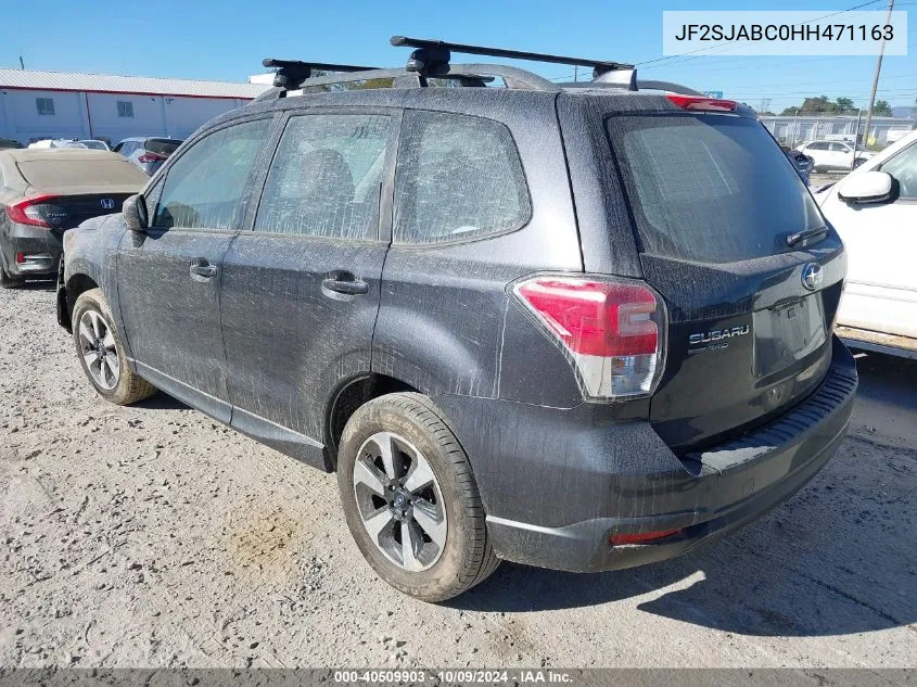 2017 Subaru Forester 2.5I VIN: JF2SJABC0HH471163 Lot: 40509903