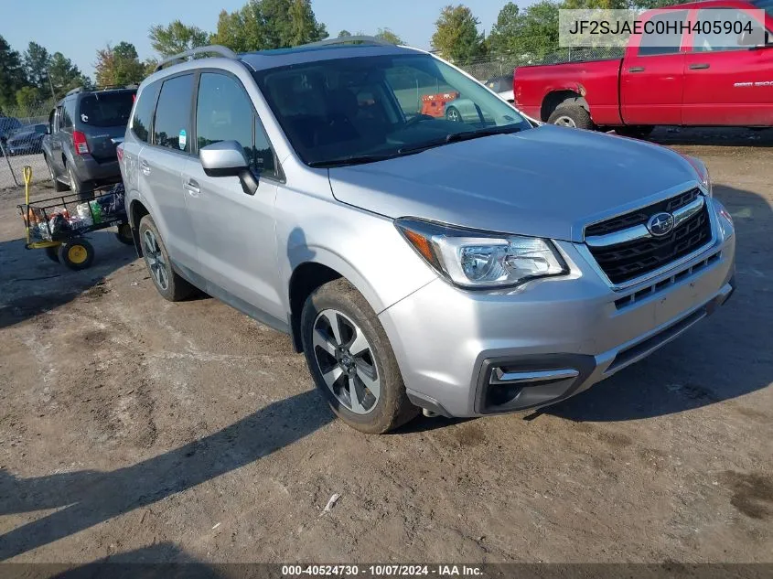 2017 Subaru Forester 2.5I Premium VIN: JF2SJAEC0HH405904 Lot: 40524730