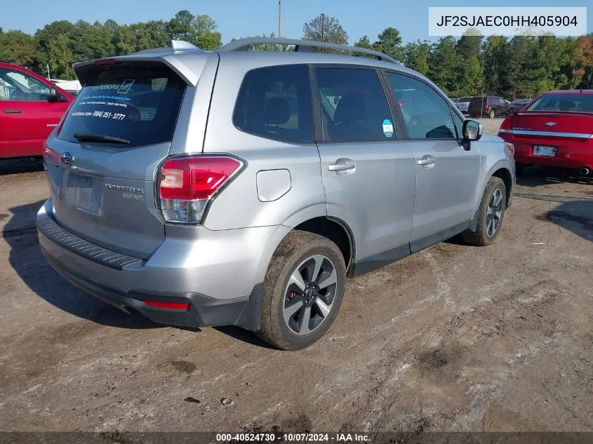 2017 Subaru Forester 2.5I Premium VIN: JF2SJAEC0HH405904 Lot: 40524730