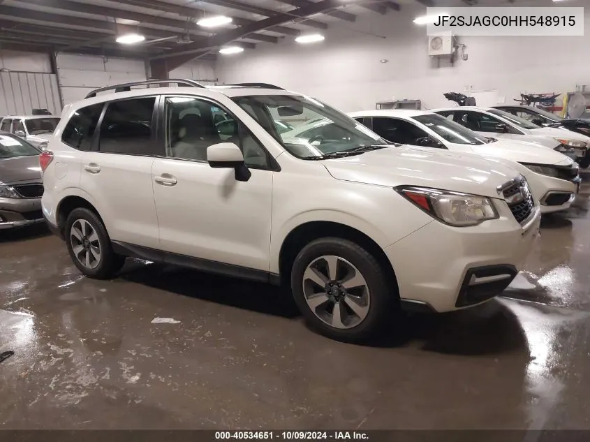 JF2SJAGC0HH548915 2017 Subaru Forester 2.5I Premium