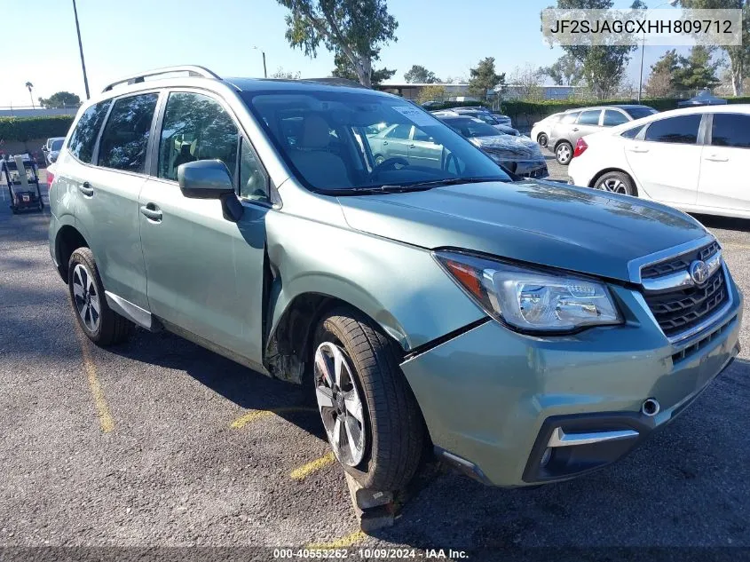 2017 Subaru Forester 2.5I Premium VIN: JF2SJAGCXHH809712 Lot: 40553262