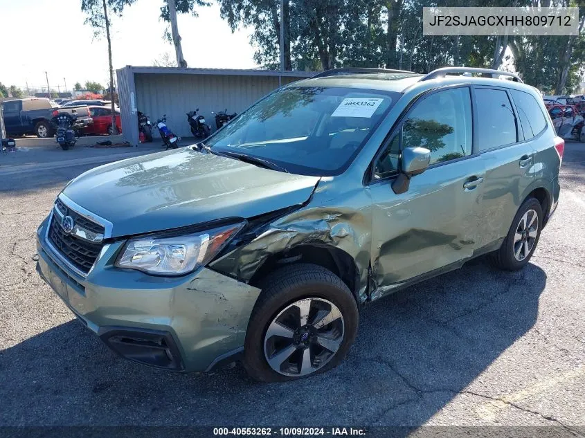 2017 Subaru Forester 2.5I Premium VIN: JF2SJAGCXHH809712 Lot: 40553262