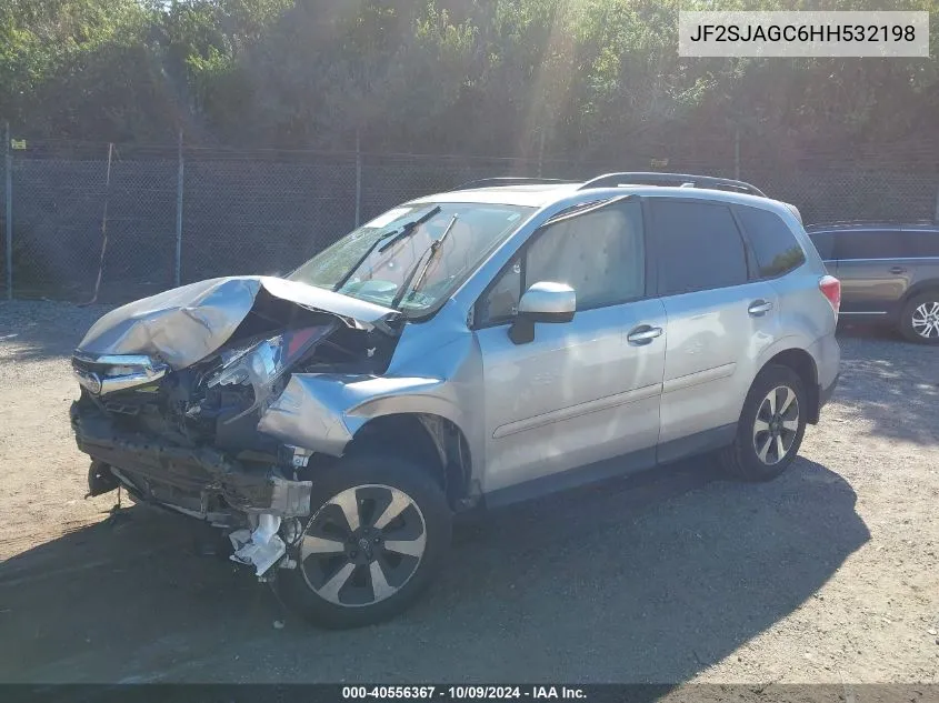 2017 Subaru Forester 2.5I Premium VIN: JF2SJAGC6HH532198 Lot: 40556367