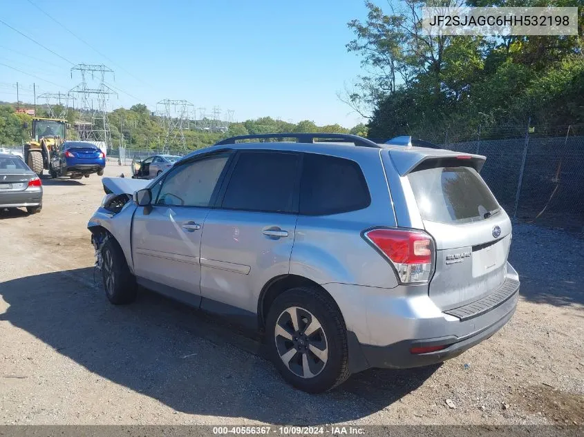 2017 Subaru Forester 2.5I Premium VIN: JF2SJAGC6HH532198 Lot: 40556367