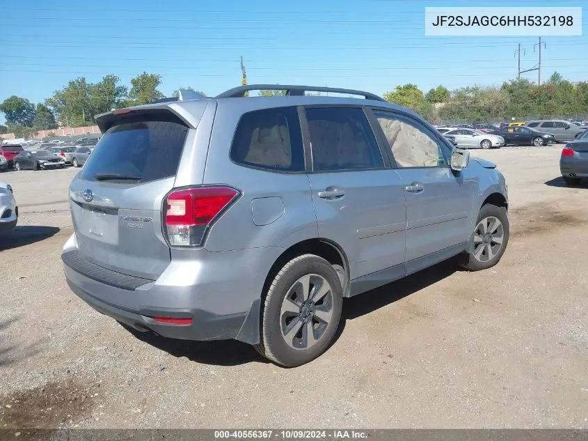 2017 Subaru Forester 2.5I Premium VIN: JF2SJAGC6HH532198 Lot: 40556367