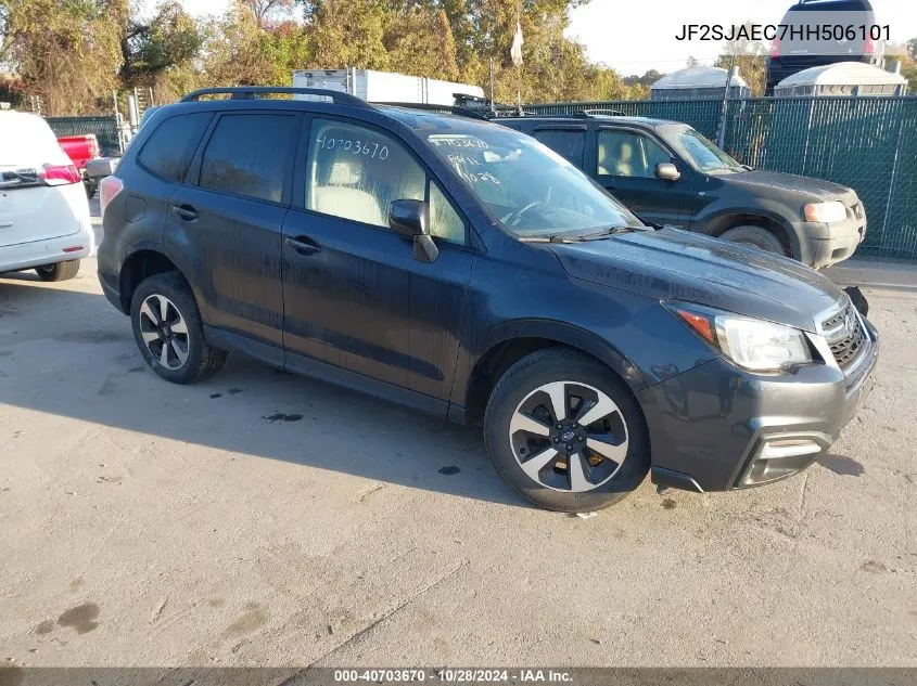 2017 Subaru Forester 2.5I Premium VIN: JF2SJAEC7HH506101 Lot: 40703670