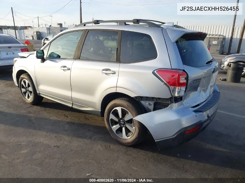 2017 Subaru Forester 2.5I Premium VIN: JF2SJAECXHH526455 Lot: 40802620