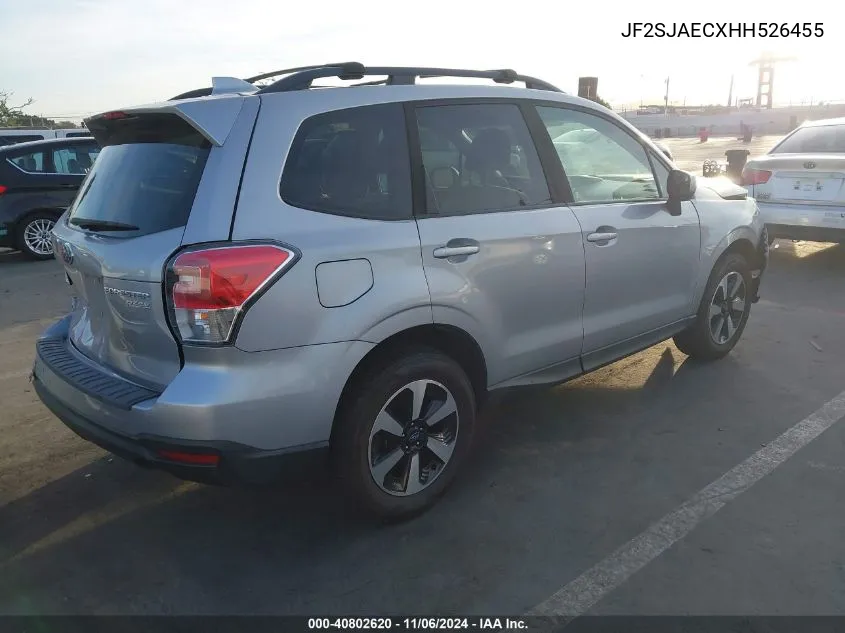 2017 Subaru Forester 2.5I Premium VIN: JF2SJAECXHH526455 Lot: 40802620