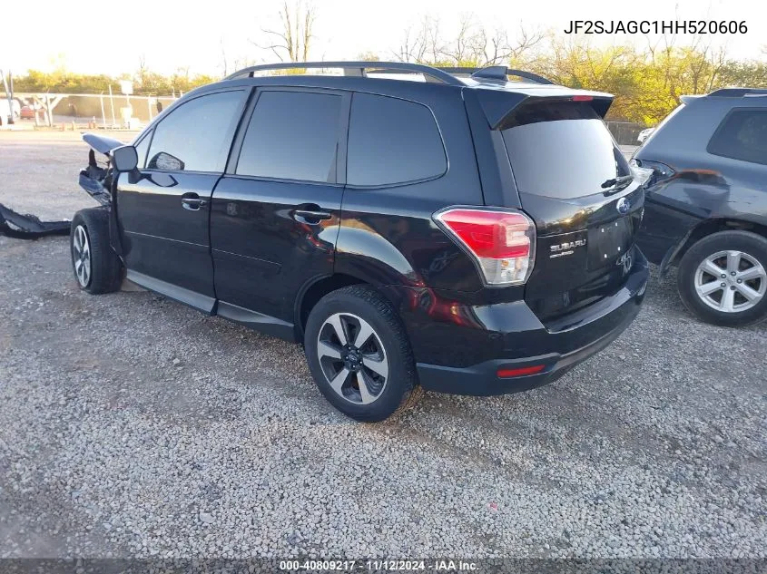 2017 Subaru Forester 2.5I Premium VIN: JF2SJAGC1HH520606 Lot: 40809217