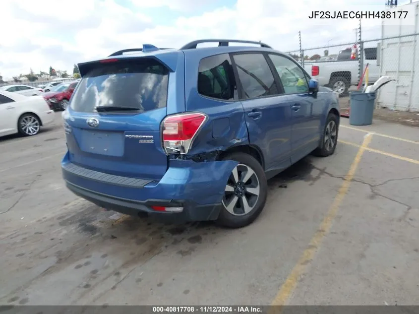 2017 Subaru Forester 2.5I Premium VIN: JF2SJAEC6HH438177 Lot: 40817708