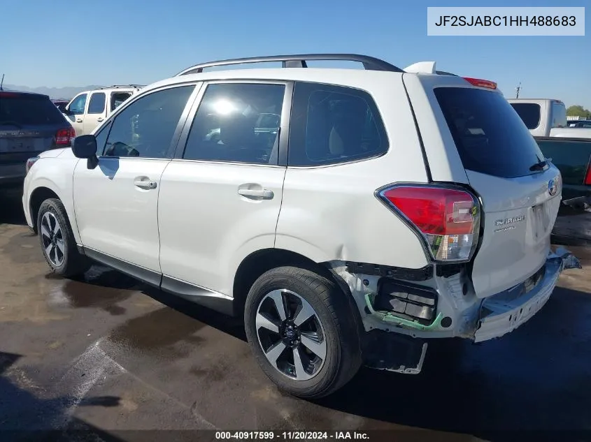 2017 Subaru Forester 2.5I VIN: JF2SJABC1HH488683 Lot: 40917599