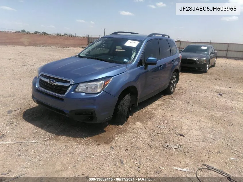 2018 Subaru Forester 2.5I Premium VIN: JF2SJAEC5JH603965 Lot: 39682415