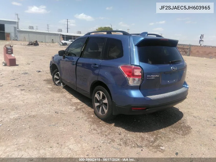 2018 Subaru Forester 2.5I Premium VIN: JF2SJAEC5JH603965 Lot: 39682415