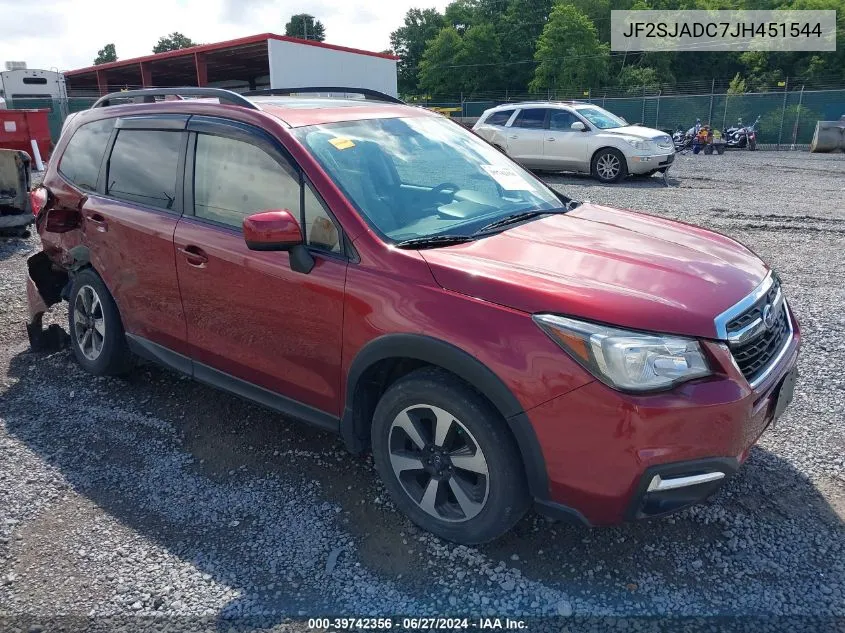 2018 Subaru Forester 2.5I Premium VIN: JF2SJADC7JH451544 Lot: 39742356